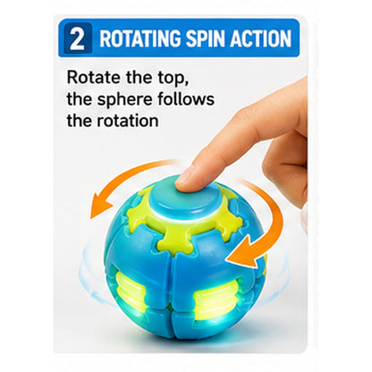 Rotating action press fidget ball